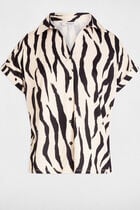 Short sleeve blouse white women