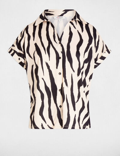 Short sleeve blouse white women