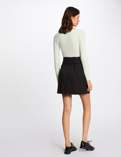 Long-sleeved jumper with scallop hem light green ladies'