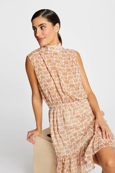 Straight dress with abstract print multico ladies'