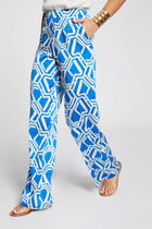Printed wide leg trousers multicolored women