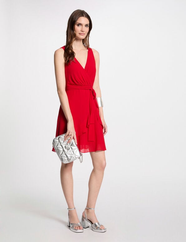 wrap midi dress red women Wrap midi dress red women