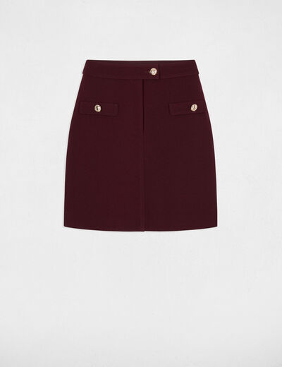 High-waisted short skirt plum women