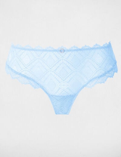 Lace shorts blue women
