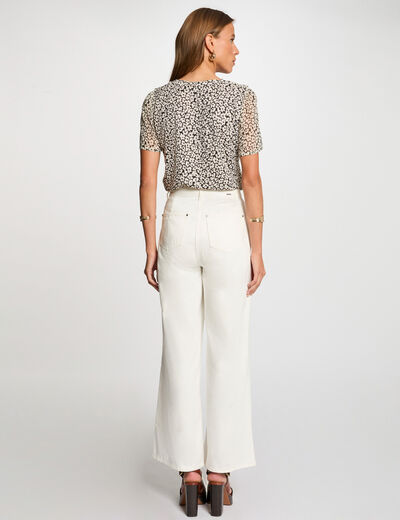 Short-sleeved blouse white women