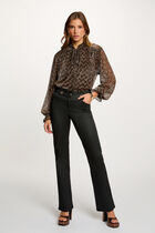 Coated bootcut trousers black women