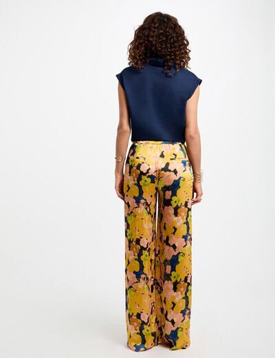 Printed wide leg trousers multicolor women