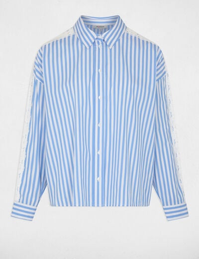 Striped long-sleeved shirt multicolor women