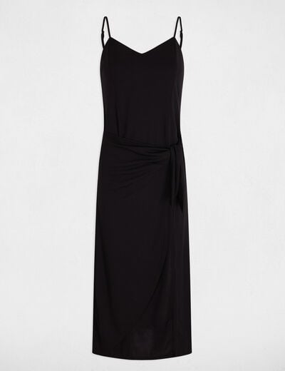 Slitted fitted midi dress black women