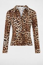 Printed top long sleeves multicolor women