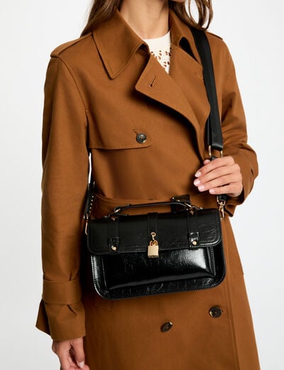 Studded satchel bag black women