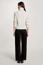 Jumper turtleneck with buttons light grey women