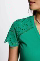 Short-sleeved t-shirt emerald green women