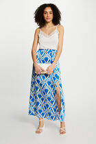 Printed A-line maxi skirt multicolored women