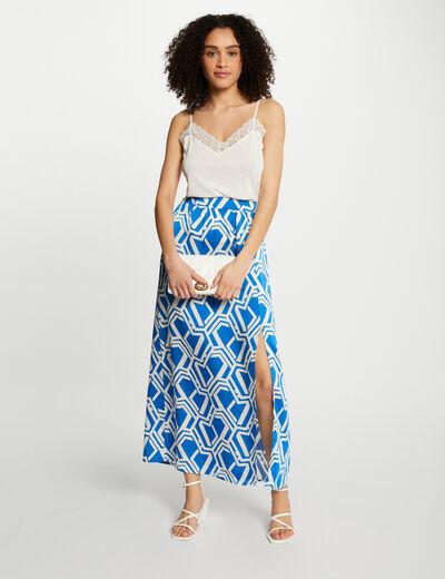 Printed A-line maxi skirt multico ladies'