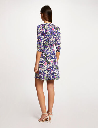 Wrap dress with vegetal print multico ladies'