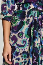 Jupe fluide imprimée multicolore femme