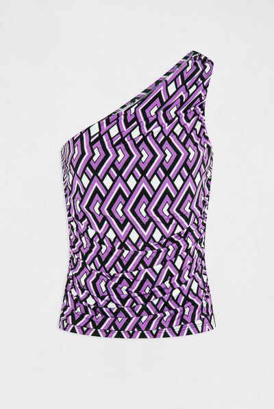 Printed asymmetrical vest top multico ladies'