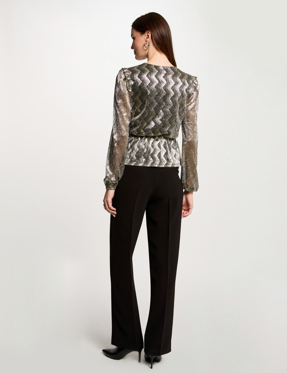 Long-sleeved t-shirt gold yellow women