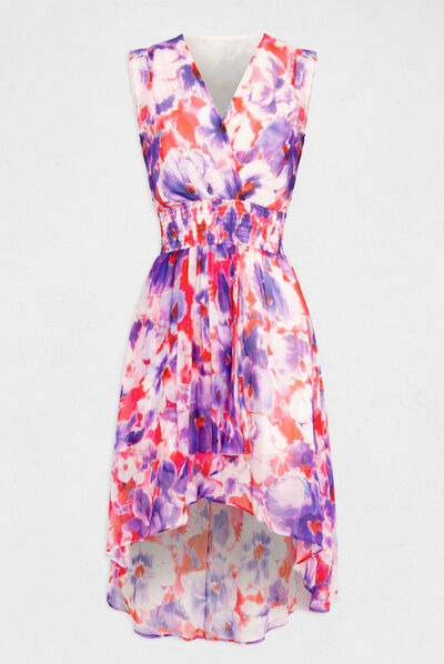 Straight sleeveless dress floral print multico ladies'