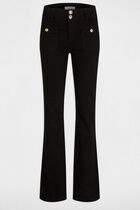 Bootcut jeans with flap pockets black women