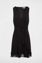 Wrap midi dress black women