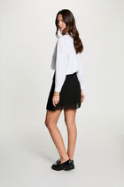 Pleated short skirt black women