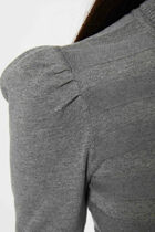 Fitted jumper dress with turtleneck dark grey women