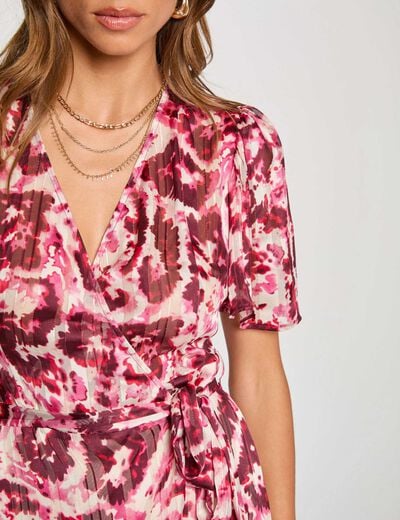 Midi wrap dress multicolor women