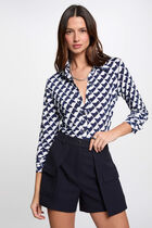 Long-sleeved blouse white women