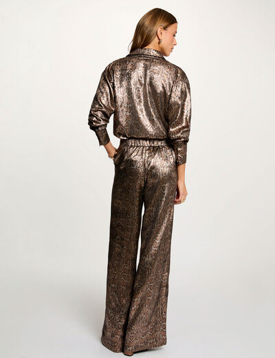 Satin python shirt multicolor women