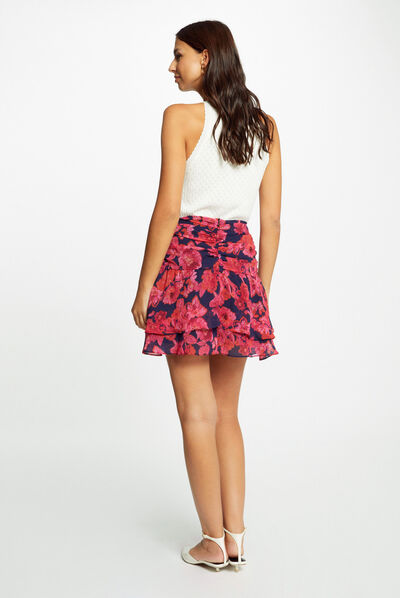 Mini skirt floral print multico ladies'