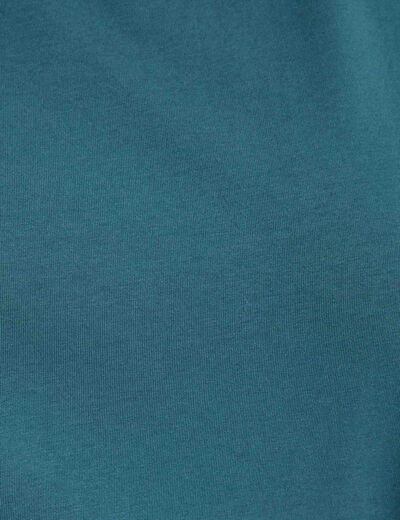 Short-sleeved t-shirt petroleum blue women