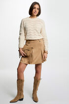 Long-sleeved jumper ivory women