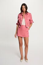 Short buttoned jacket antique pink women