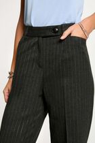 Striped wide leg trousers anthracite grey women