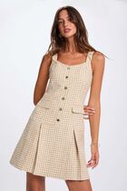 Flared tweed dress multicolor women