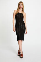 Fitted knitted dress black women