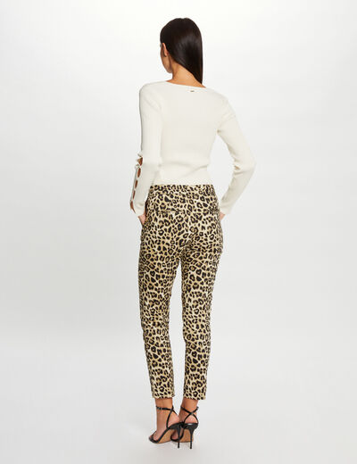 Cigarette trousers leopard print multico ladies'