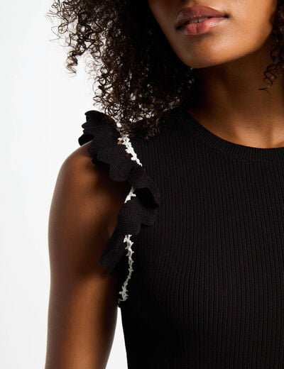 Fitted knitted dress black women