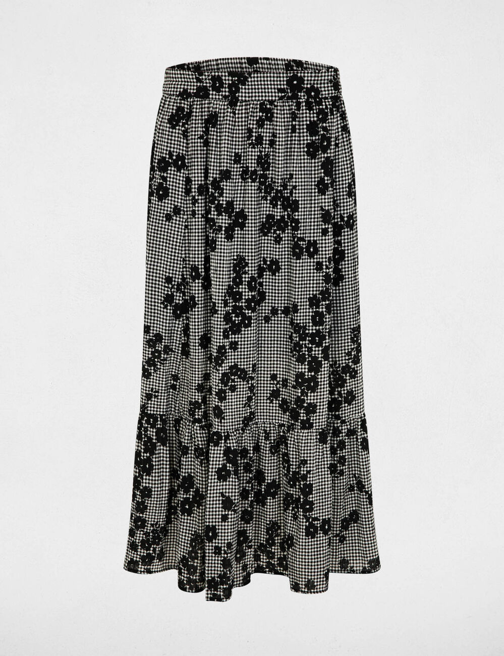 Tiered printed skirt multicolor women