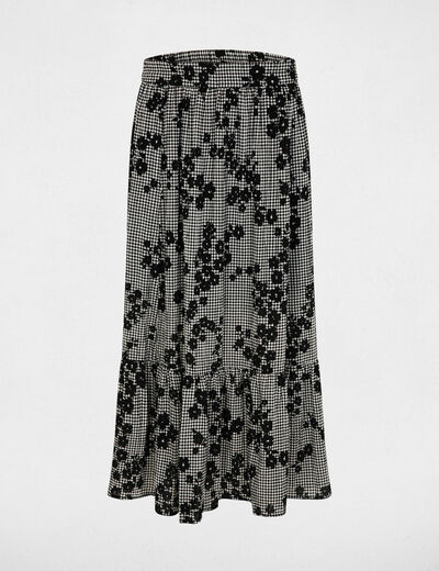 Tiered printed skirt multicolor women