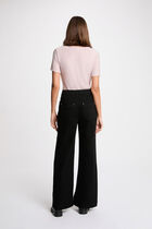 high waisted wide leg jeans black women High-waisted wide-leg jeans black women