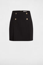 Jupe courte ajustée noir femme