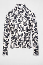 T-shirt with a turned-up collar white women