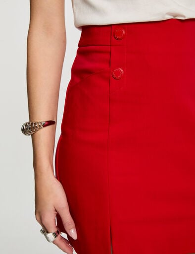 mini skirt with buttons red women Mini skirt with buttons red women