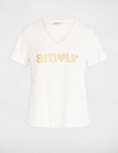 Slogan T-shirt white women