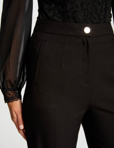 flare trousers with darts black women Flare trousers with darts black women