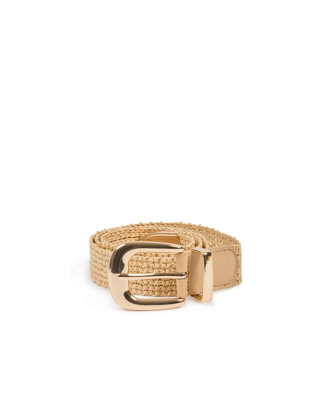 Braided belt beige women