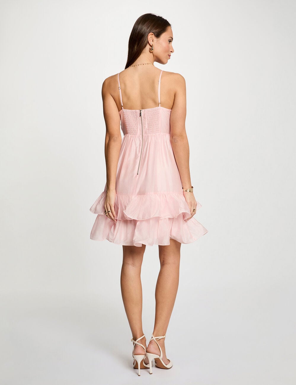 Short tulle dress pastel pink women